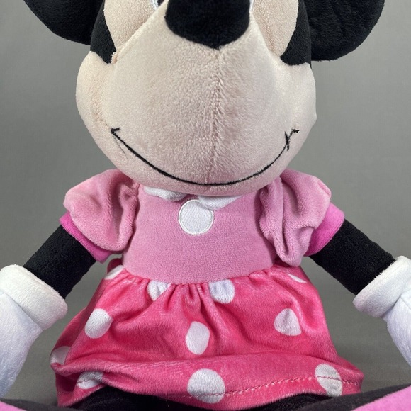 Minnie Mouse Disney Plush Soft Toy Pink Polka Dot Dress Stuffed Animal 19” - Picture 6 of 13